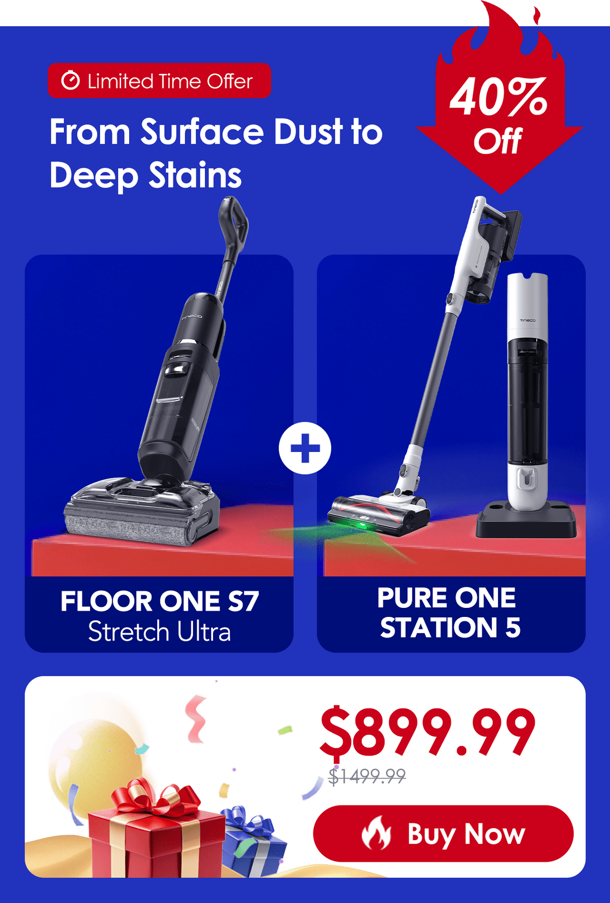 Floor One S7 Stretch Ultra + Pure One Station 5 - Tineco CA