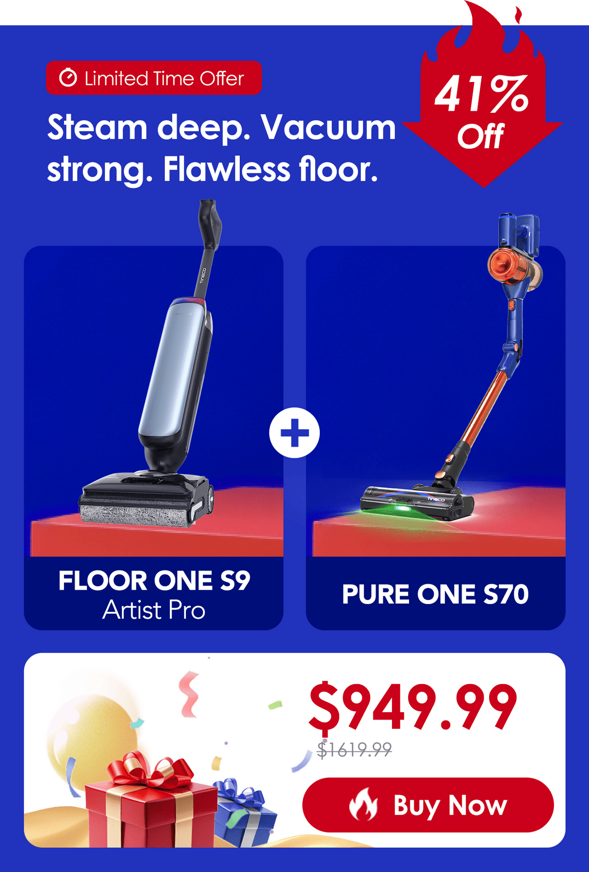 FLOOR ONE S9 Artist Pro + PURE ONE S70 - Tineco CA