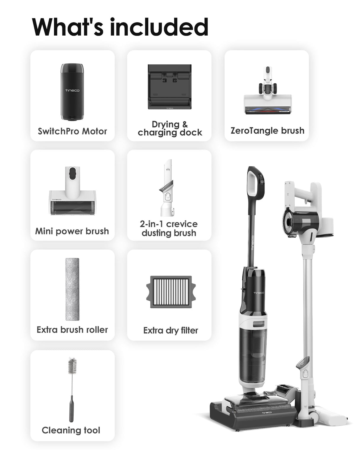 Tineco FLOOR ONE SWITCH S6 Stretch Wet Dry Vacuum Cleaner, best vacuum cleaner, handheld vacuum, best cordless vacuum for pet hair, tineco vacuum cleaner, best vacuum for pet hair, best cordless vacuum canada