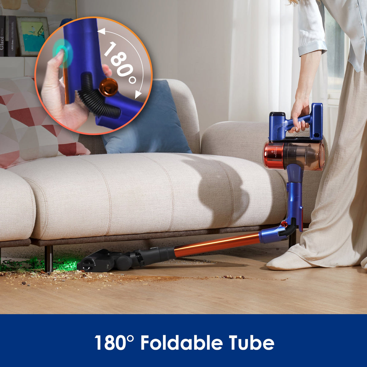 Tineco PURE ONE S70 Cordless Stick Vacuum Cleaner - Blue Orange - Tineco CA