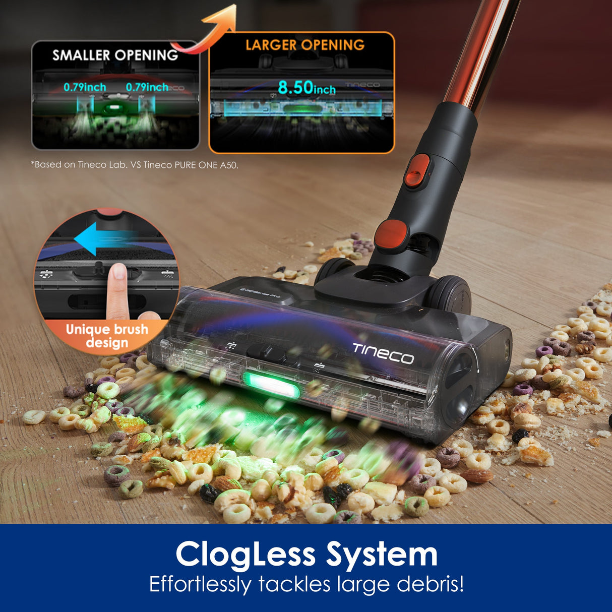 Tineco PURE ONE S70 Cordless Stick Vacuum Cleaner - Blue Orange - Tineco CA