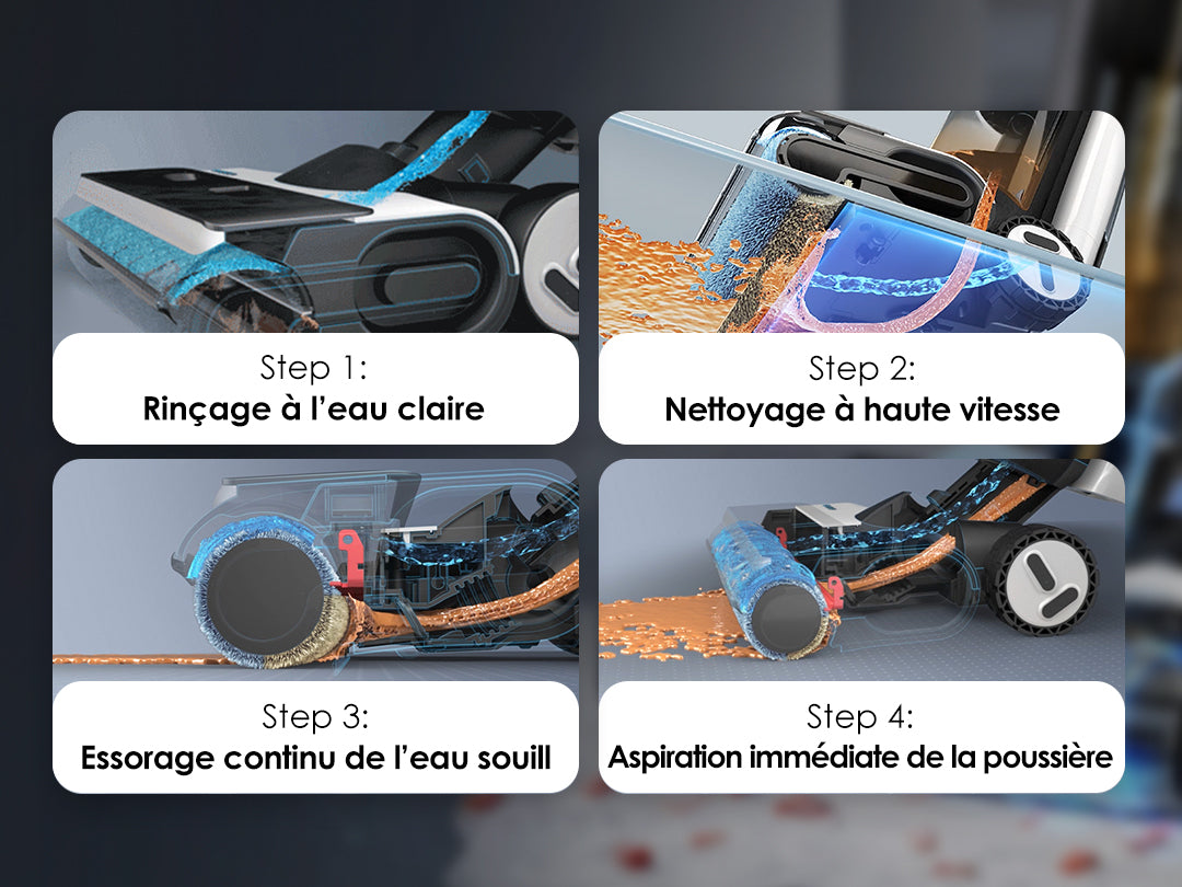 Tineco FLOOR ONE S7 PRO Aspirateur et Laveur Sec et Humide sans Fil Intelligent, aspirateur laveur, aspirateur balai, aspirateur sans fil, meilleur aspirateur sans fil, balayeuse sans fil