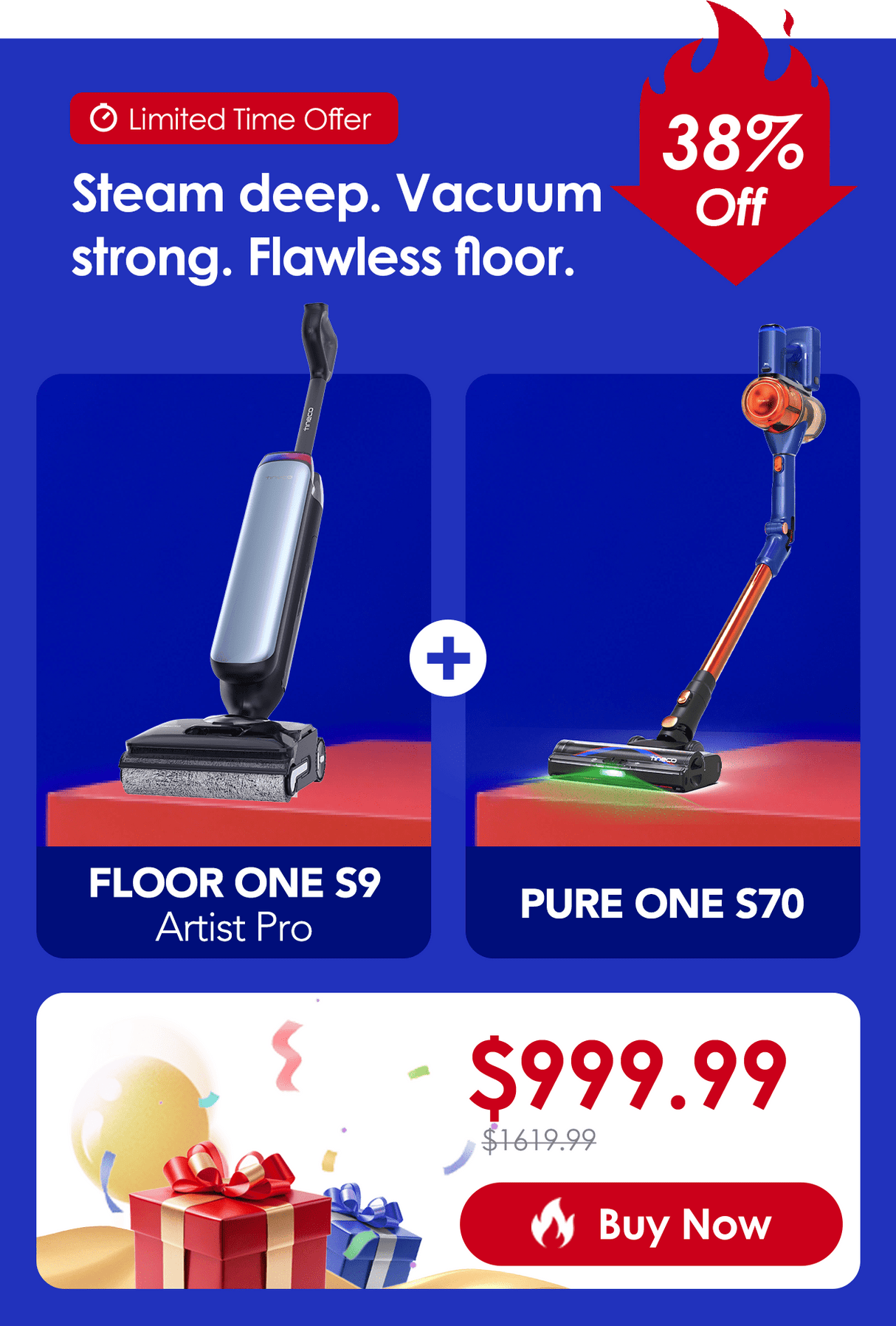 FLOOR ONE S9 Artist Pro + PURE ONE S70 - Tineco CA