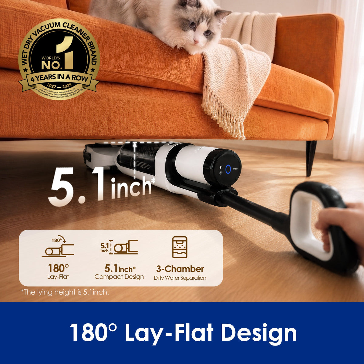 Tineco FLOOR ONE i7 Hotwash Cordless Wet Dry Vacuum Cleaner - Tineco CA