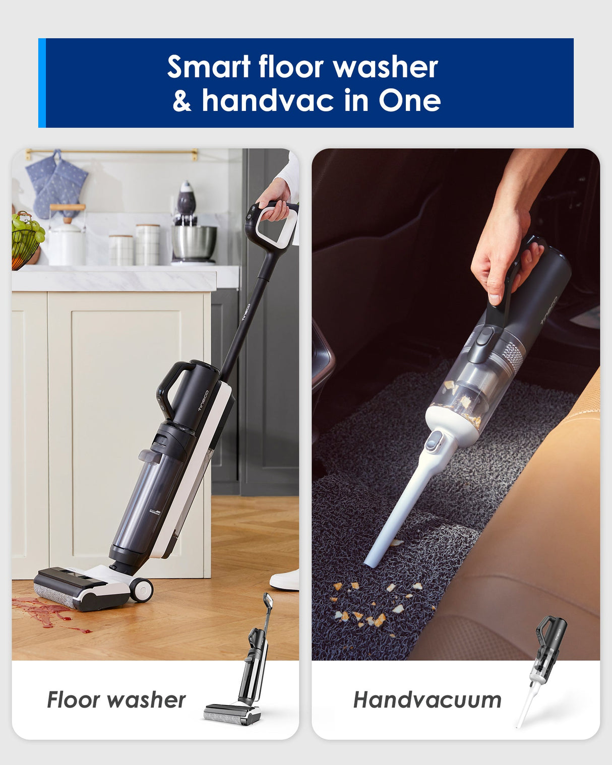 Tineco Floor ONE S5 Combo 2 - in - 1 Smart Cordless Wet - Dry Vacuum Cleaner - Tineco CA