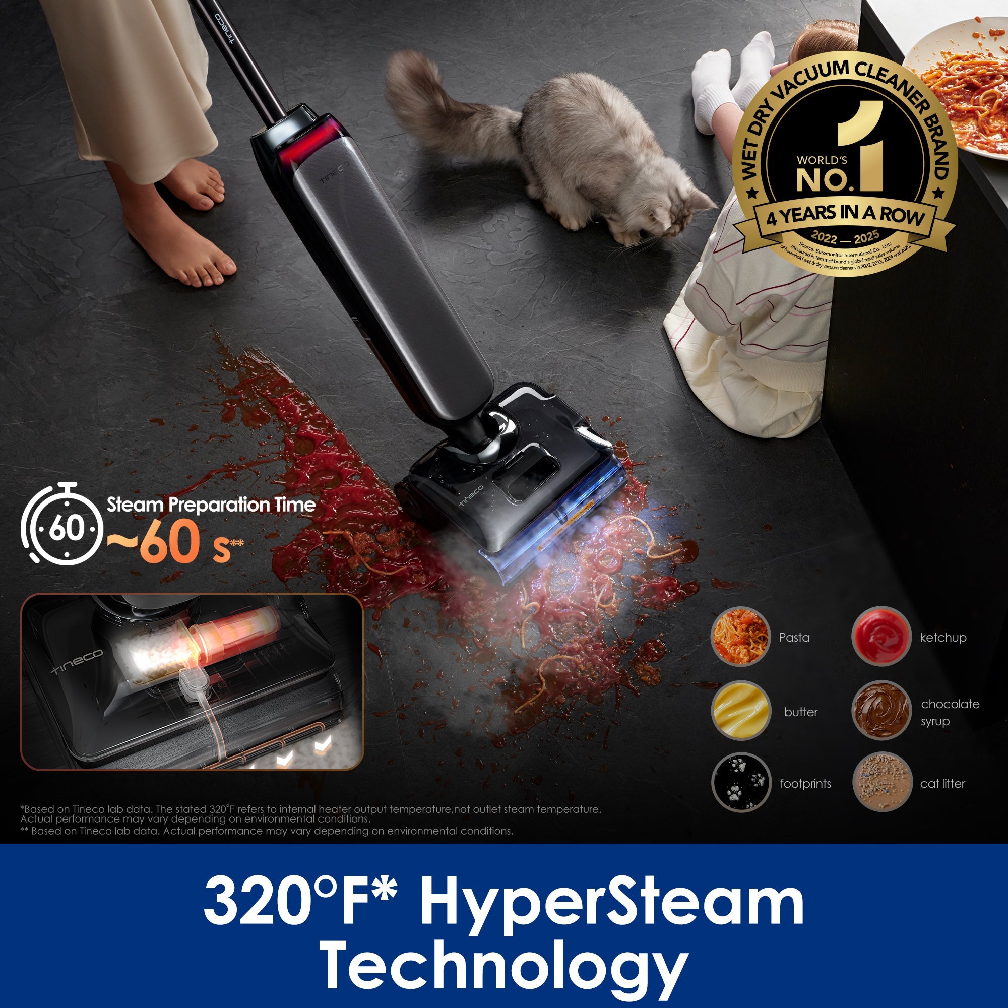 Tineco FLOOR ONE S9 Artist Steam Wet Dry Vacuum Cleaner - Tineco CA