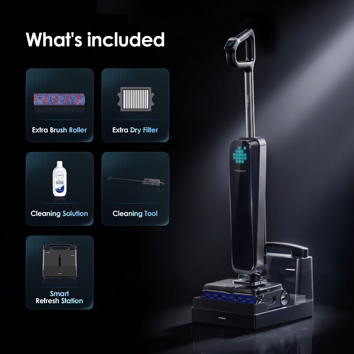 Tineco FLOOR ONE STATION S9 Scientist Pro Wet Dry Vacuum Cleaner - Tineco CA